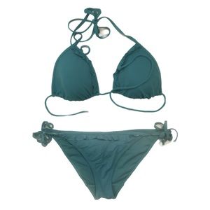 Hollister Ruffle Teal Bikini